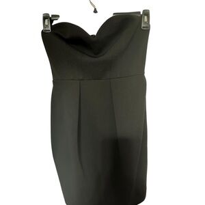 NWT Torn by Ronny Kobo Strapless Black Mini Dress